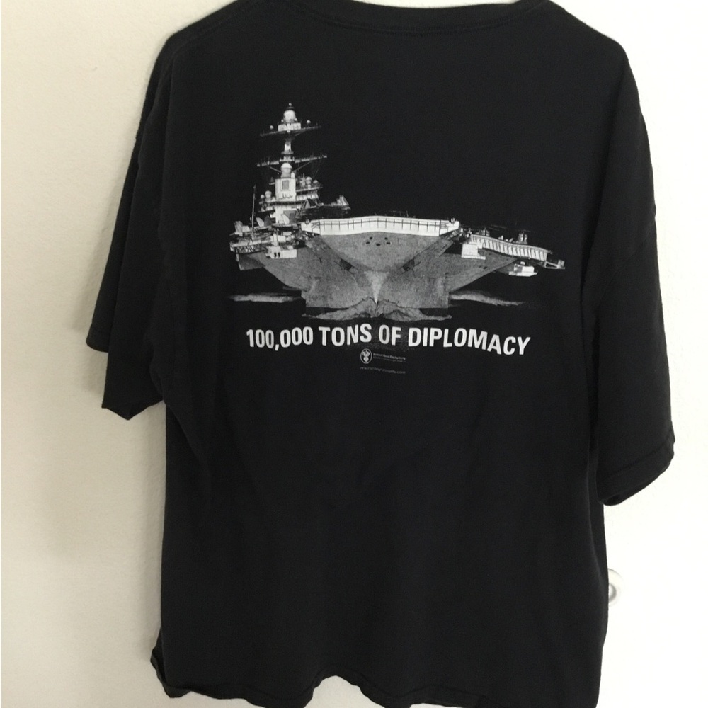 Tailhook 14 aircraft carrier black t shirt size 2XL